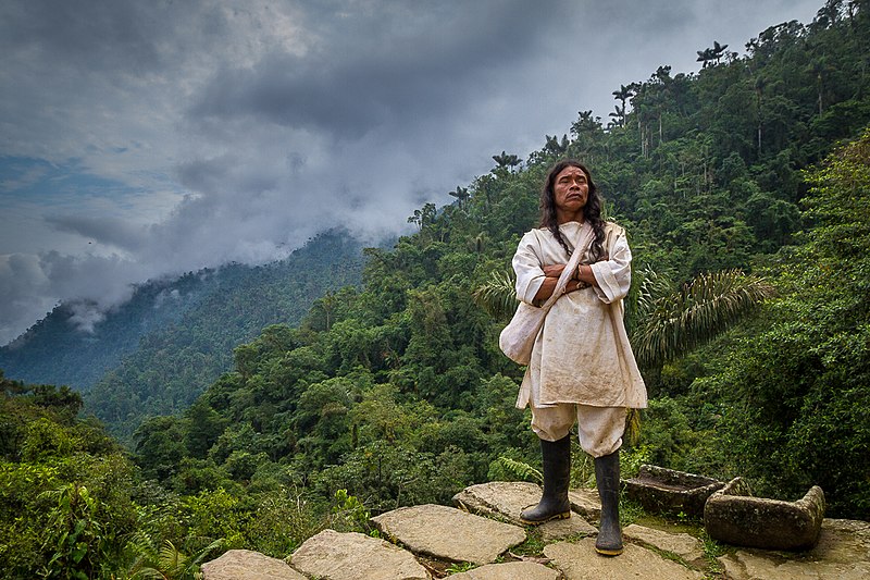 Description	English: A portrait of a Koguis Tribesman on one of the terraces at Ciudad Perdida, Colombia.
Date;23 March 2017, 
Source:	Own work
Author:	Dwayne Reilander